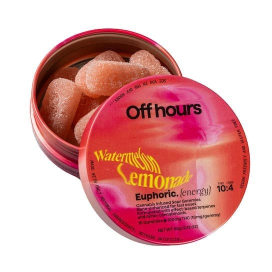 Watermelon Lemonade "Euphoric" • 10 Pack • Gummies • THC: 100mg, CBG: 40mg - Off Hours | Treehouse Cannabis