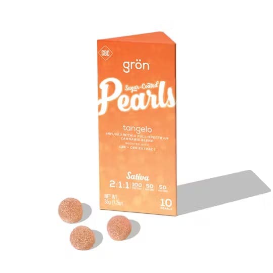 Tangelo Pearls 2:1:1 THC:CBC:CBG • 10 Pack • Gummies • THC: 100mg, CBD: 50mg - Grön | Treehouse Cannabis
