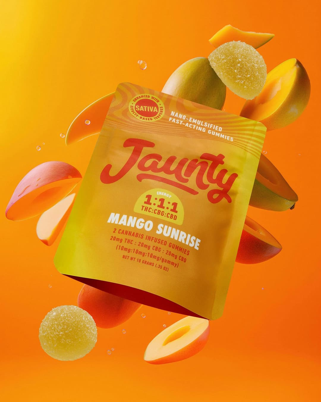 Mango Sunrise • 1:1:1 • THC:CBG:CBD • 20mg • 2pk - Jaunty | Treehouse Cannabis