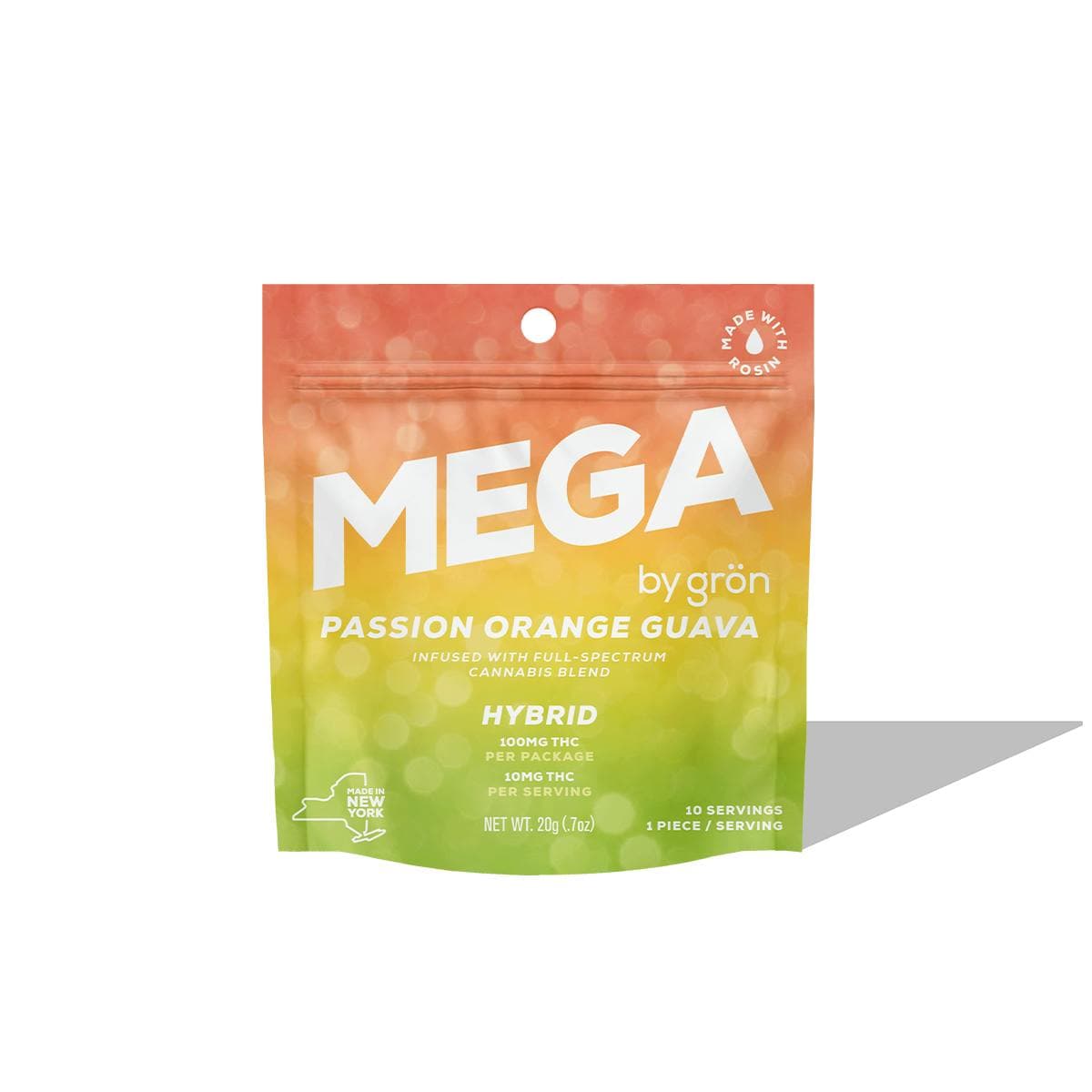 Passion Orange Guava Mega Pearl THC: 100mg - Grön