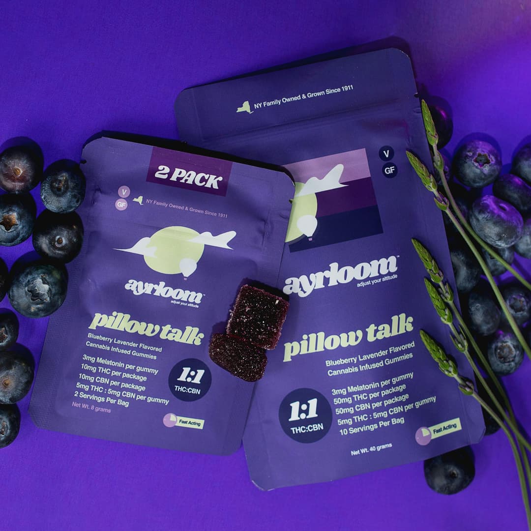 Pillow Talk 1:1 • 10 Pack • Gummies • THC: 50mg, CBN: 50mg - ayrloom | Treehouse Cannabis