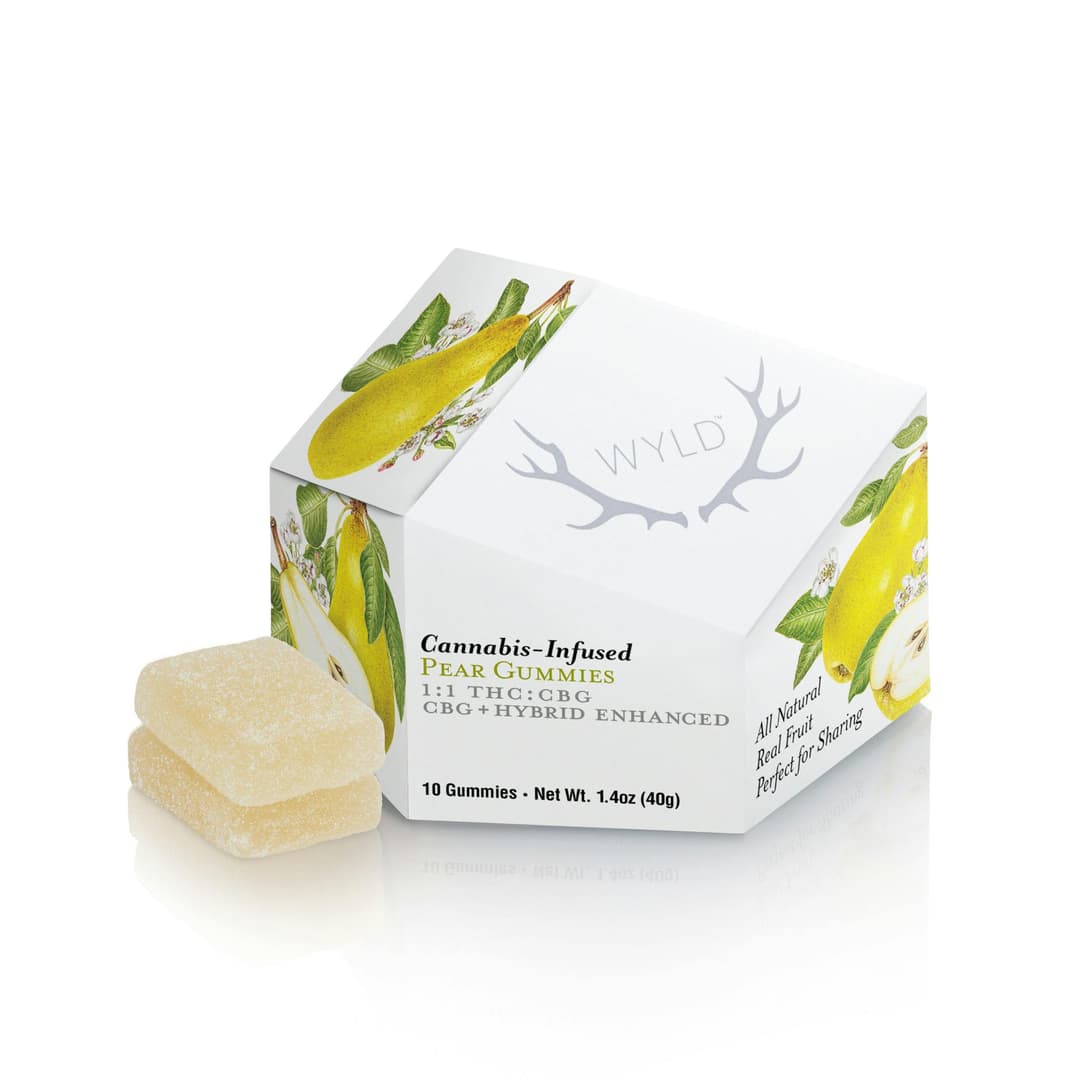 Pear 1:1 CBG + Hybrid Enhanced Gummies • THC: 100mg - Wyld | Treehouse Cannabis