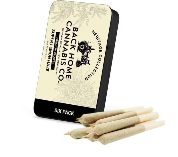 Super Lemon Haze • 6 Pack Pre-rolls • 3G - Back Home Cannabis Co. | Treehouse Cannabis