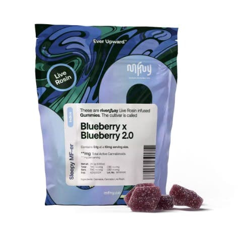 product image for Blueberry x Blueberry 2.0 Live Rosin Gummies 10 Pack 100mg