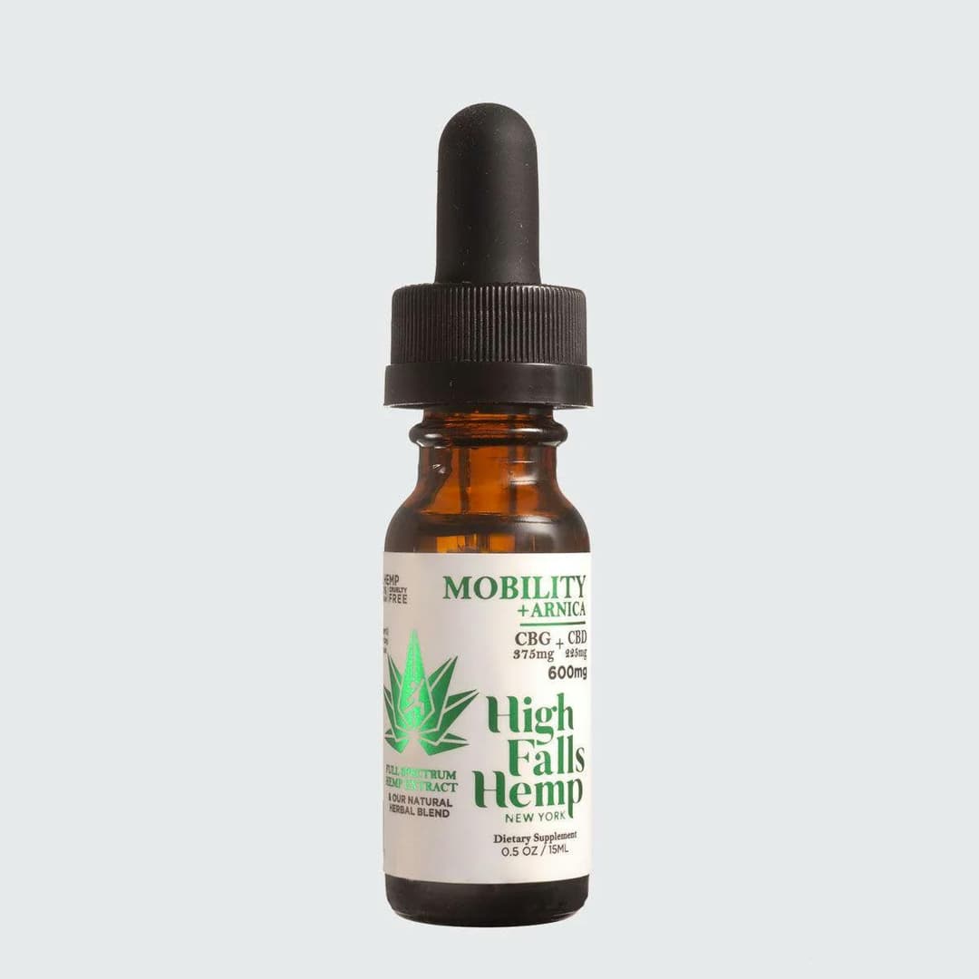 Full Spectrum CBD Mobility + Arnica Tincture • 225mg CBD • 375mg CBG - High Falls Canna | Treehouse Cannabis