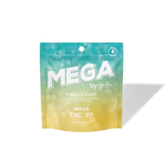 Tropical Twist Mega Pearl 100mg Single - Grön