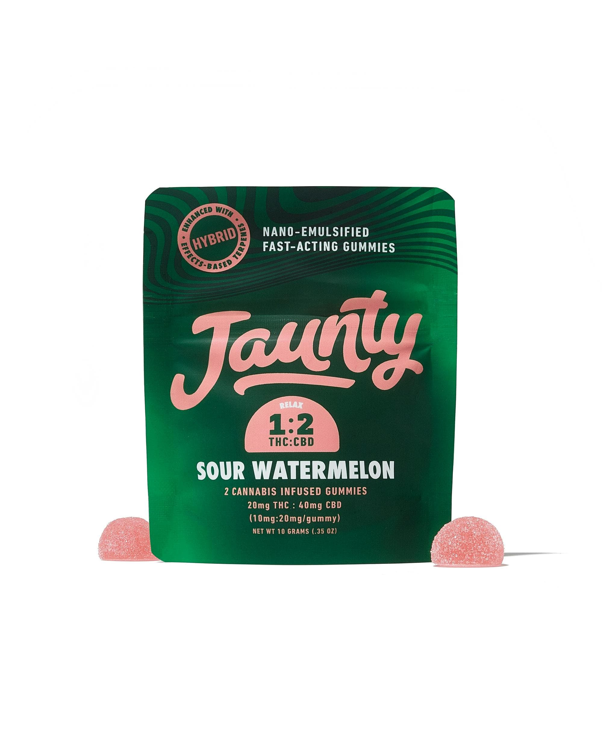 product image for Sour Watermelon Gummies 2:1 CBD:THC 20mg 2pk