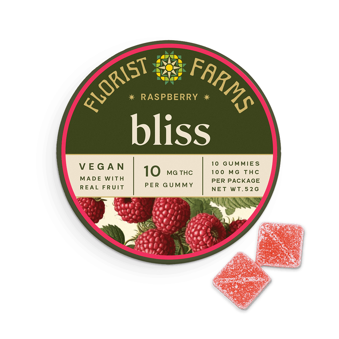 product image for Raspberry "Bliss" 10 pack Gummies 100mg