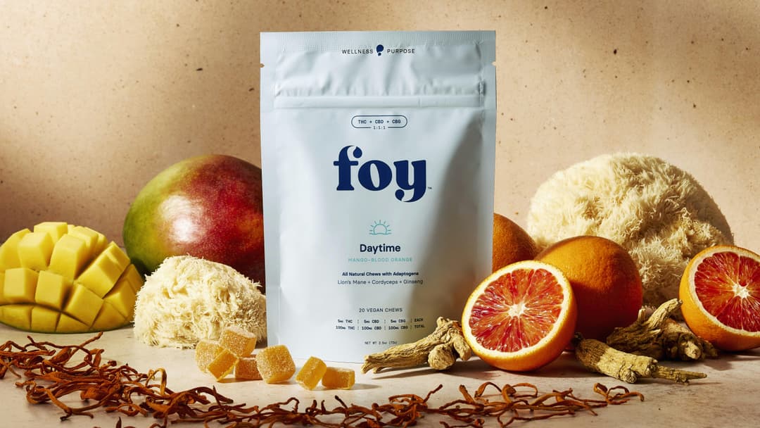 Daytime Chews with Organic Adaptogens 1:1:1 THC/CBD/CBG - 100mg, 20 pck - Foy | Treehouse Cannabis