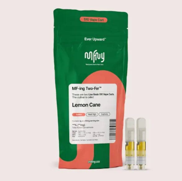 Lemon Cane Live Resin 510 Cart Two-Fer • .5G • 2pk - MFNY | Treehouse Cannabis