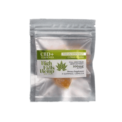 product image for Focus CBD Citrus Ginger Gummies 4 Pack 100mg CBD 4mg THC