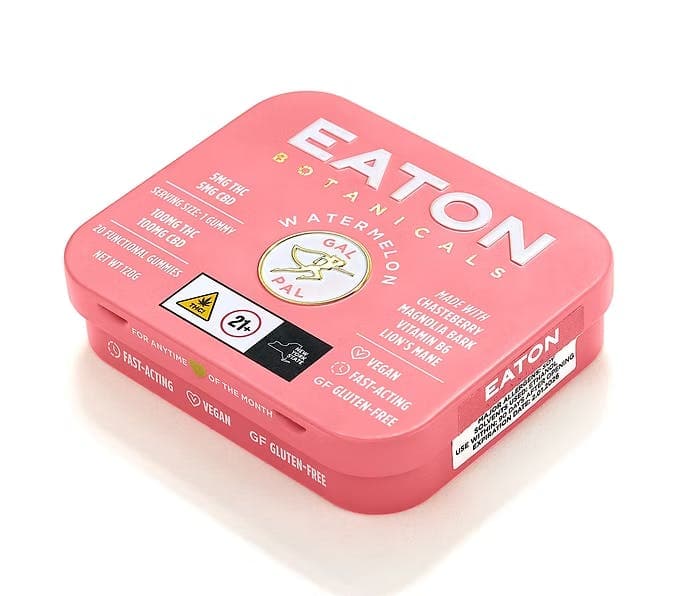 Gal Pal Watermelon Gummies • 20 pack • 100mg - Eaton Botanicals | Treehouse Cannabis