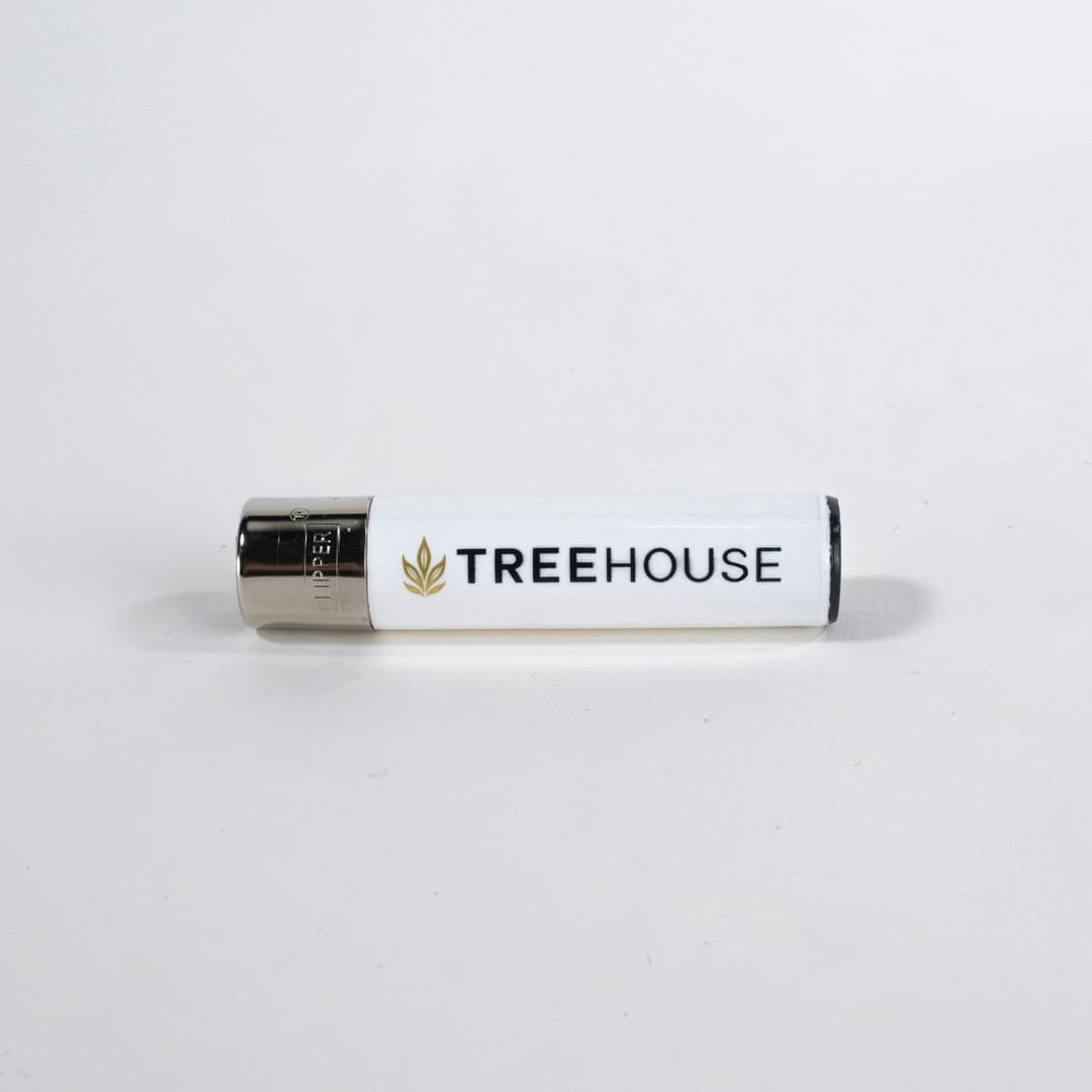 Treehouse Clipper Lighter • Single • White - Treehouse Cannabis | Treehouse Cannabis
