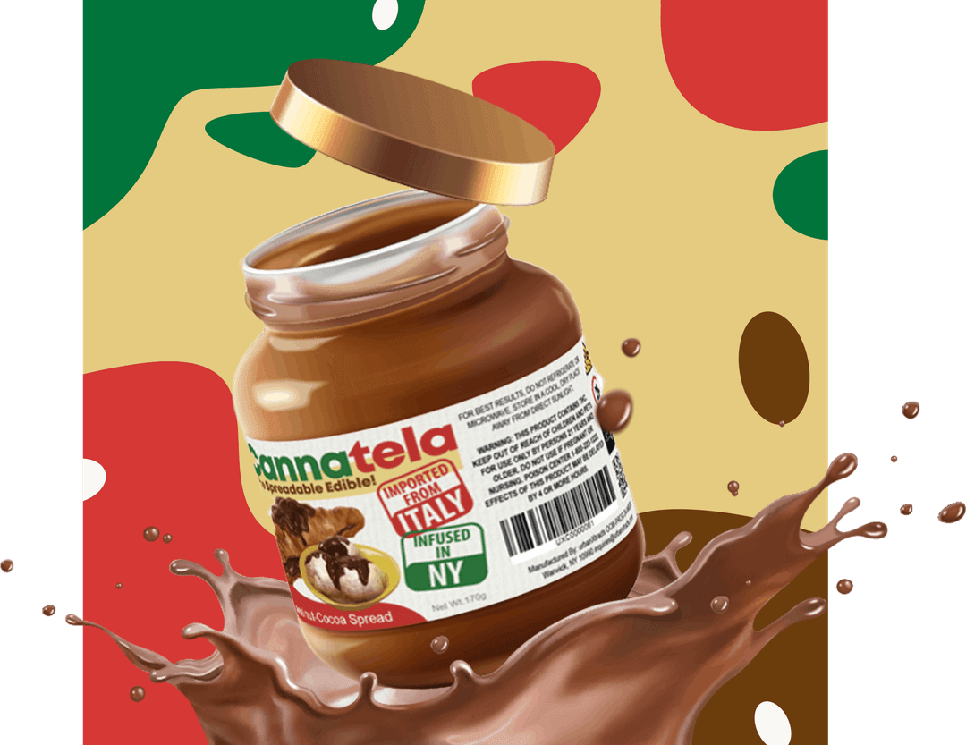 Hazlenut-Cocoa Spread •  105mg THC • 123mg CBD • 128mg CBG • 356mg - Cannatela | Treehouse Cannabis