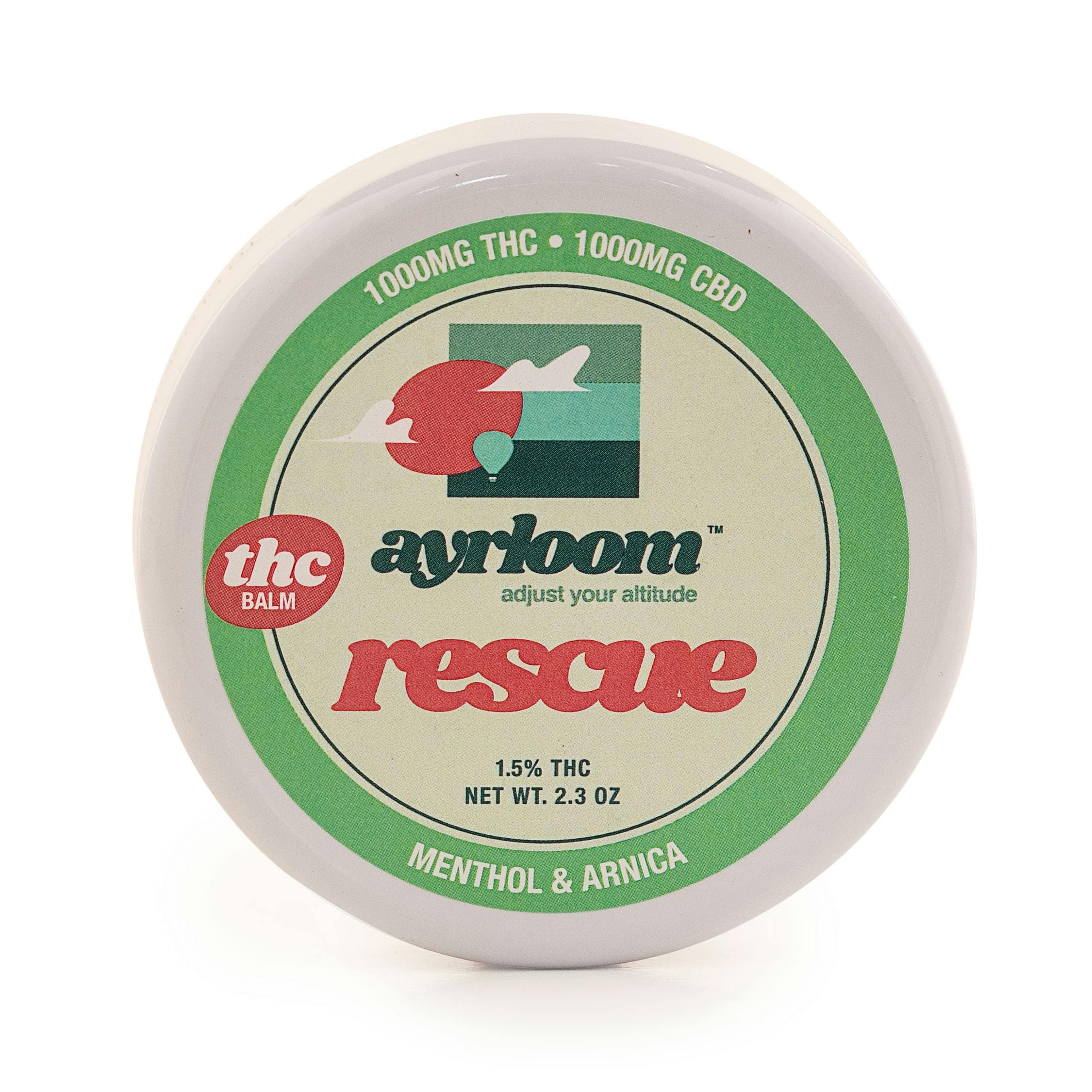 Ayrloom Rescue 1:1 Topical 1000MG THC : 1000MG CBD - ayrloom