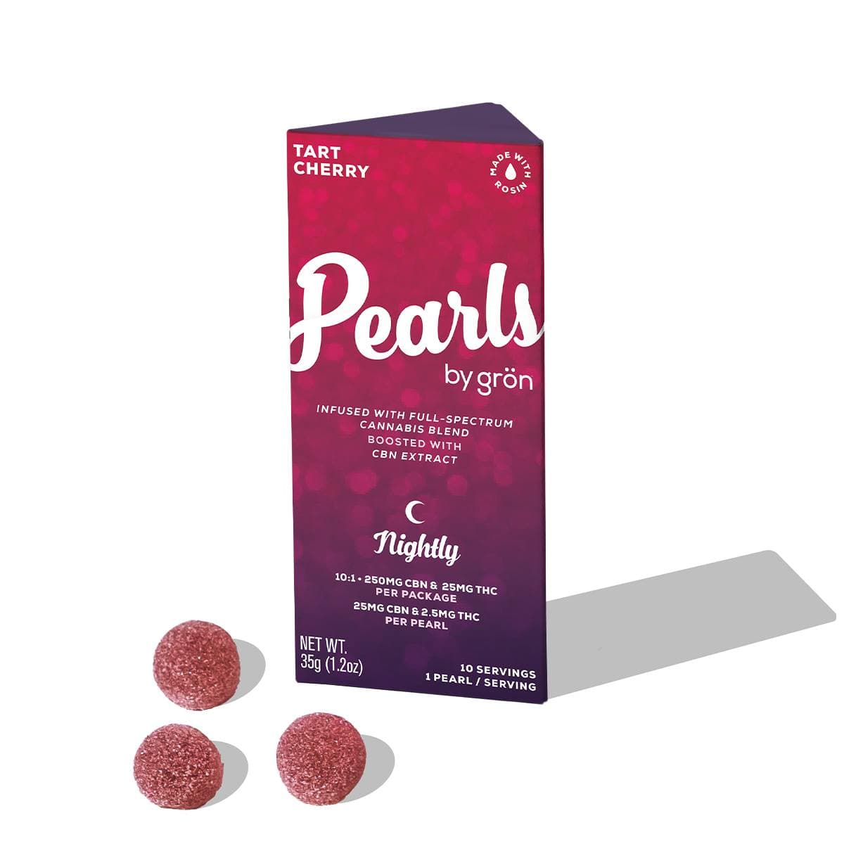 product image for Tart Cherry Pearls 10:1 CBN:THC Gummies 10 Pack THC: 25mg, CBN: 250mg