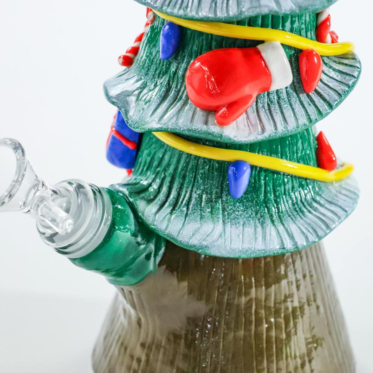 10" Baked On Holiday Beaker Bong with Flower Bowl - LuvBuds