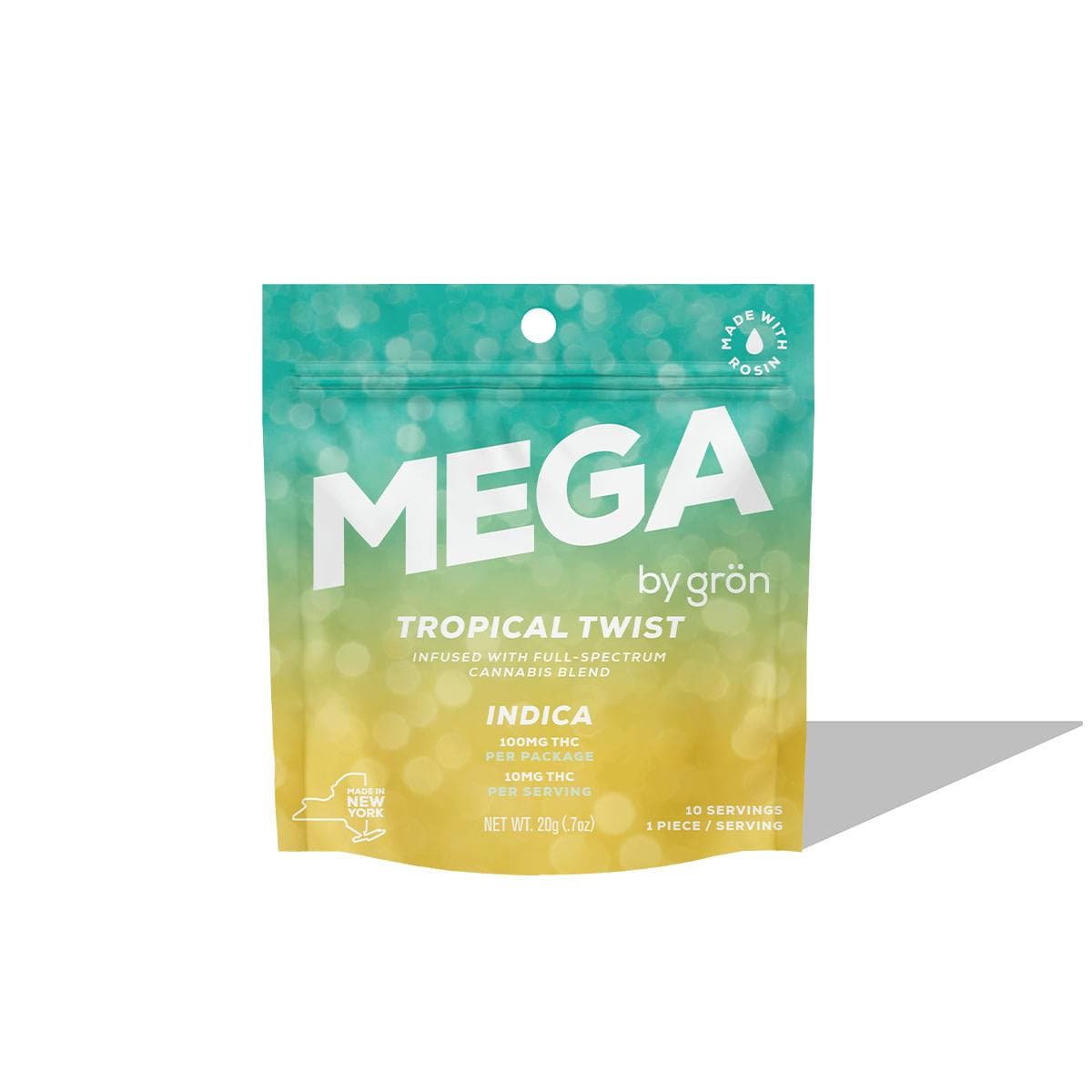 Tropical Twist Mega Pearl 100mg Single - Grön
