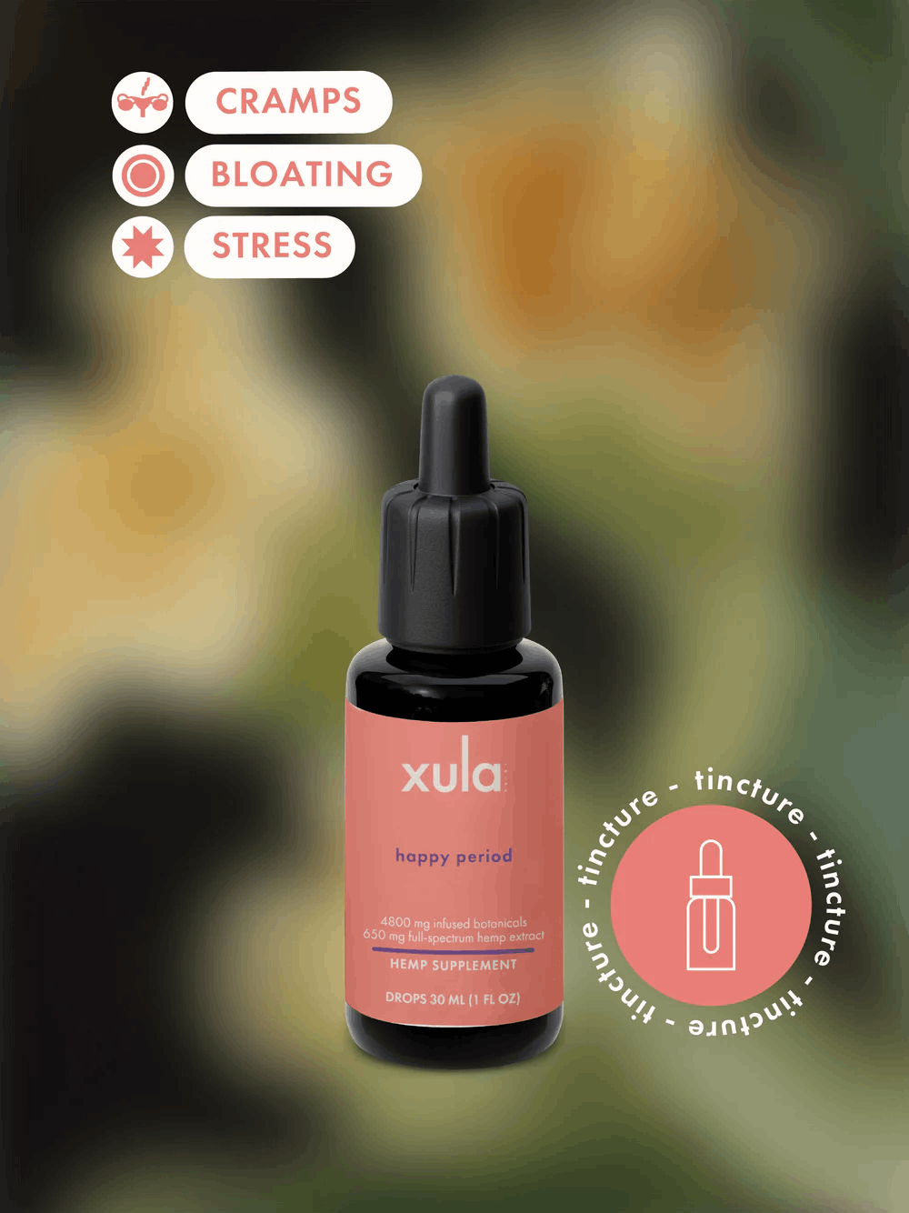 Happy Period 650mg CBD 100mg CBG - Xula Herbs