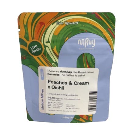 Peaches & Cream x Oishii • Live Resin Gummies • 10 Pack • 100mg - MFNY | Treehouse Cannabis