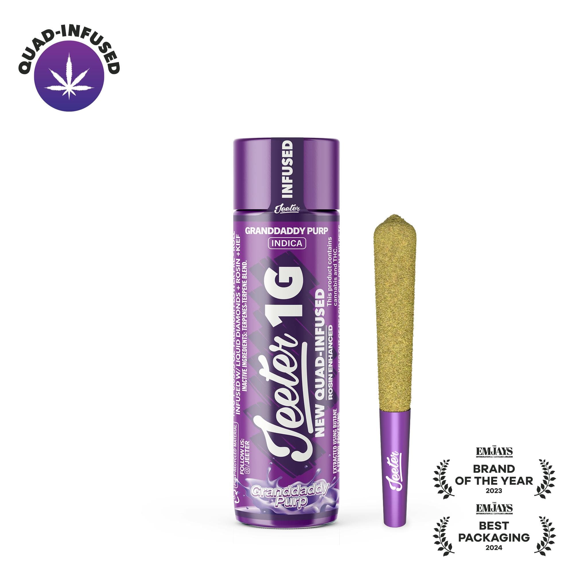 product image for Granddaddy Purp Quad-Infused Jeeter Joint 1g