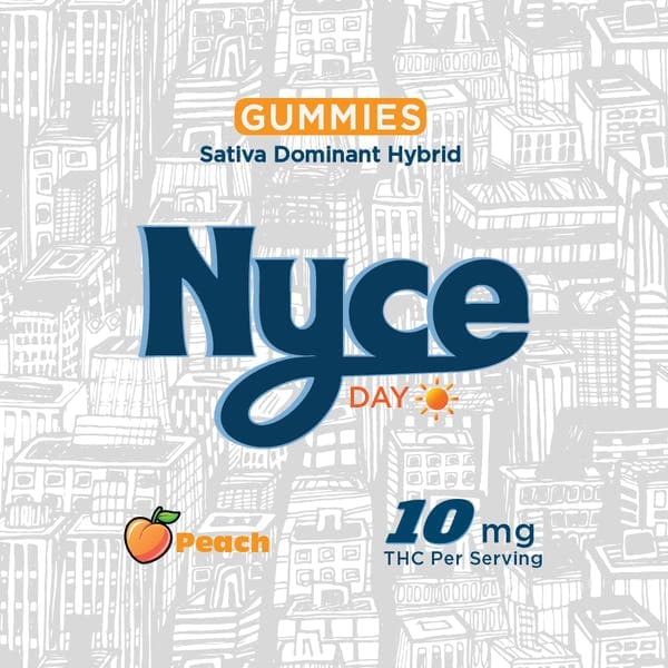 Peach Live Rosin Gummies • 10 pack • 100mg - Nyce | Treehouse Cannabis