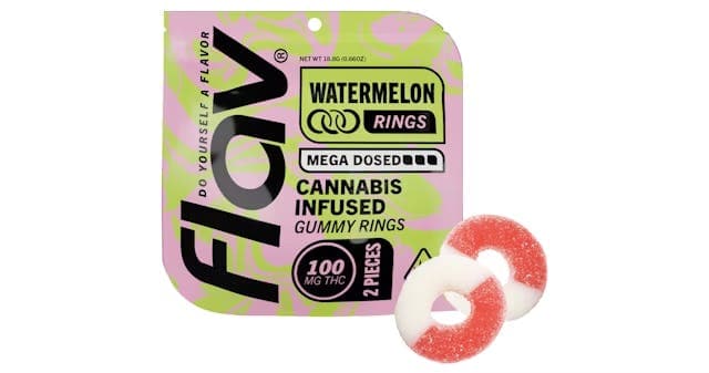Watermelon Mega Rings - 100mg - Flav | Treehouse Cannabis