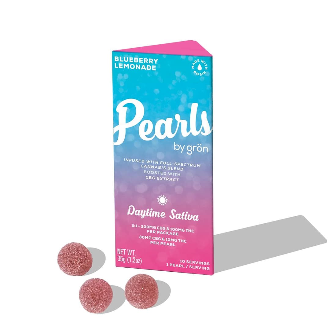 Blueberry Lemonade Pearls 3:1 • 10 Pack • Gummies • THC: 100mg, CBD: 300mg - Grön | Treehouse Cannabis