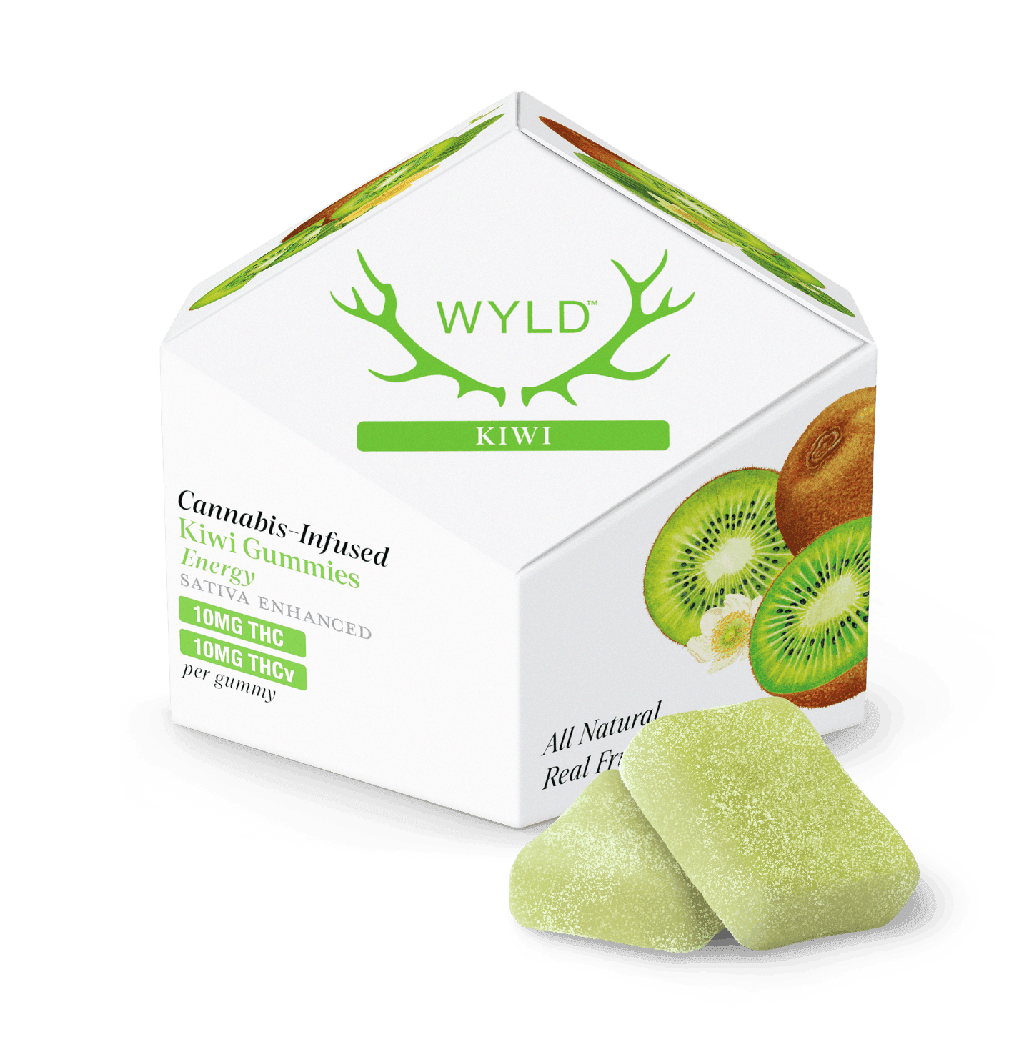 product image for Kiwi 1:1 THCv + Sativa Enhanced Gummies