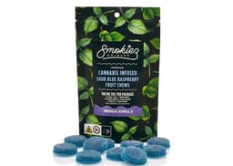 Sour Blue Raspberry | Indica Fruit Chews | THC: 100mg