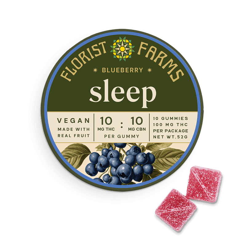 product image for Blueberry 1:1 THC / CBN Sleep Gummies 100mg