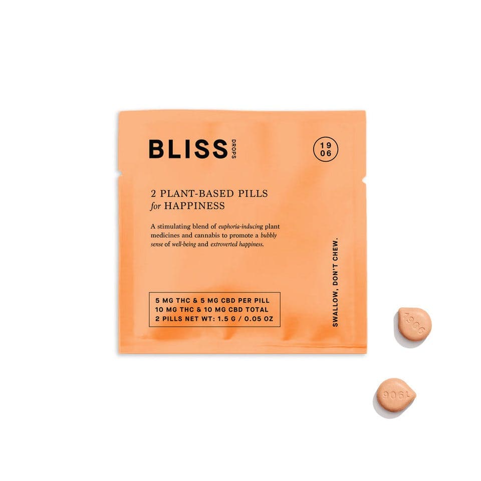 Bliss 2 Pack Tablets THC: 10mg, CBD: 10mg - (1906)