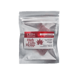 Relax/Restore Pomegranate Gummie | 4 Pack | 100mg CBD | 4mg THC