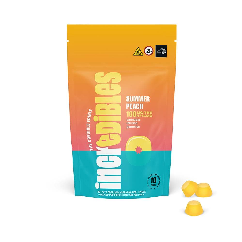 Summer Peach Gummies • 100mg - Incredibles | Treehouse Cannabis