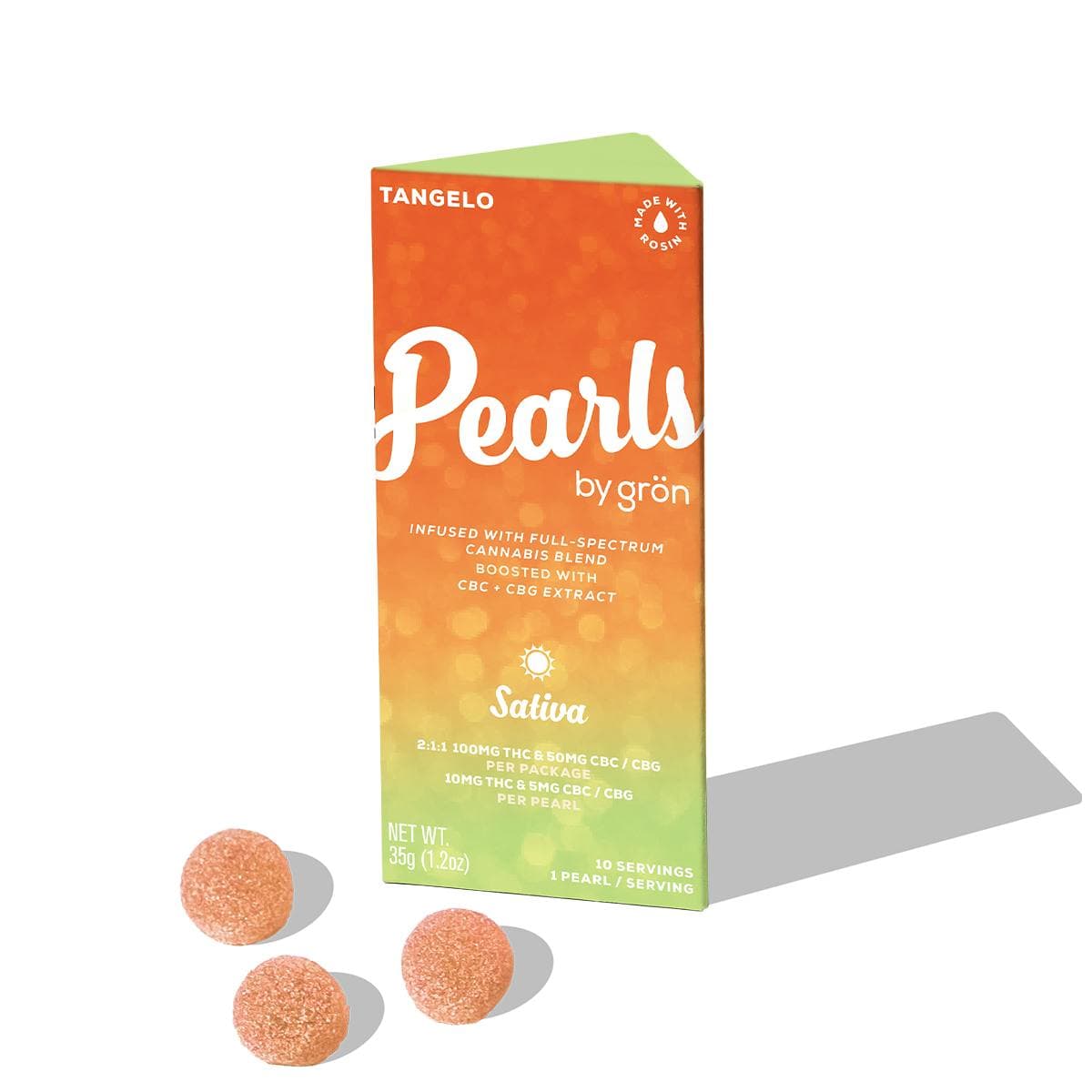 product image for Tangelo Pearls 2:1:1 THC:CBC:CBG 10 Pack Gummies THC: 100mg, CBD: 50mg