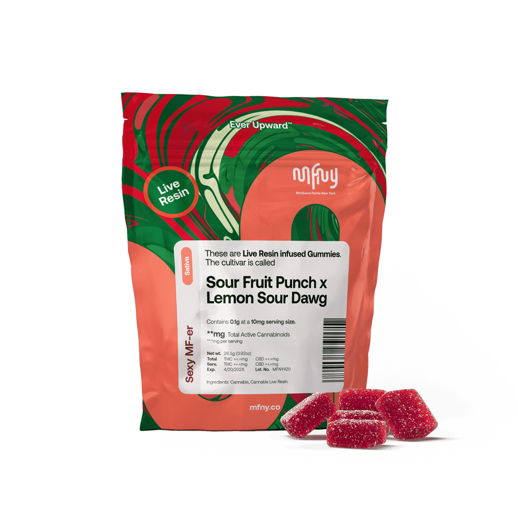 Sour Fruit Punch x Lemon Sour Dawg Live Resin Gummies 10 pk - MFNY