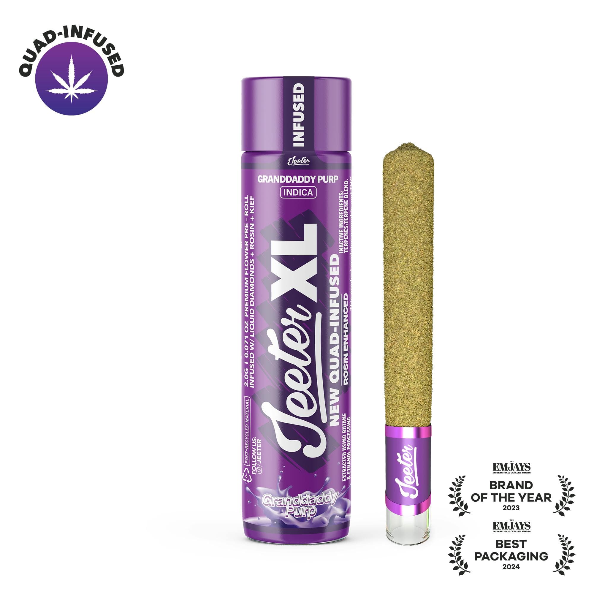 product image for Granddaddy Purp Quad-Infused XL Jeeter Joint 2g