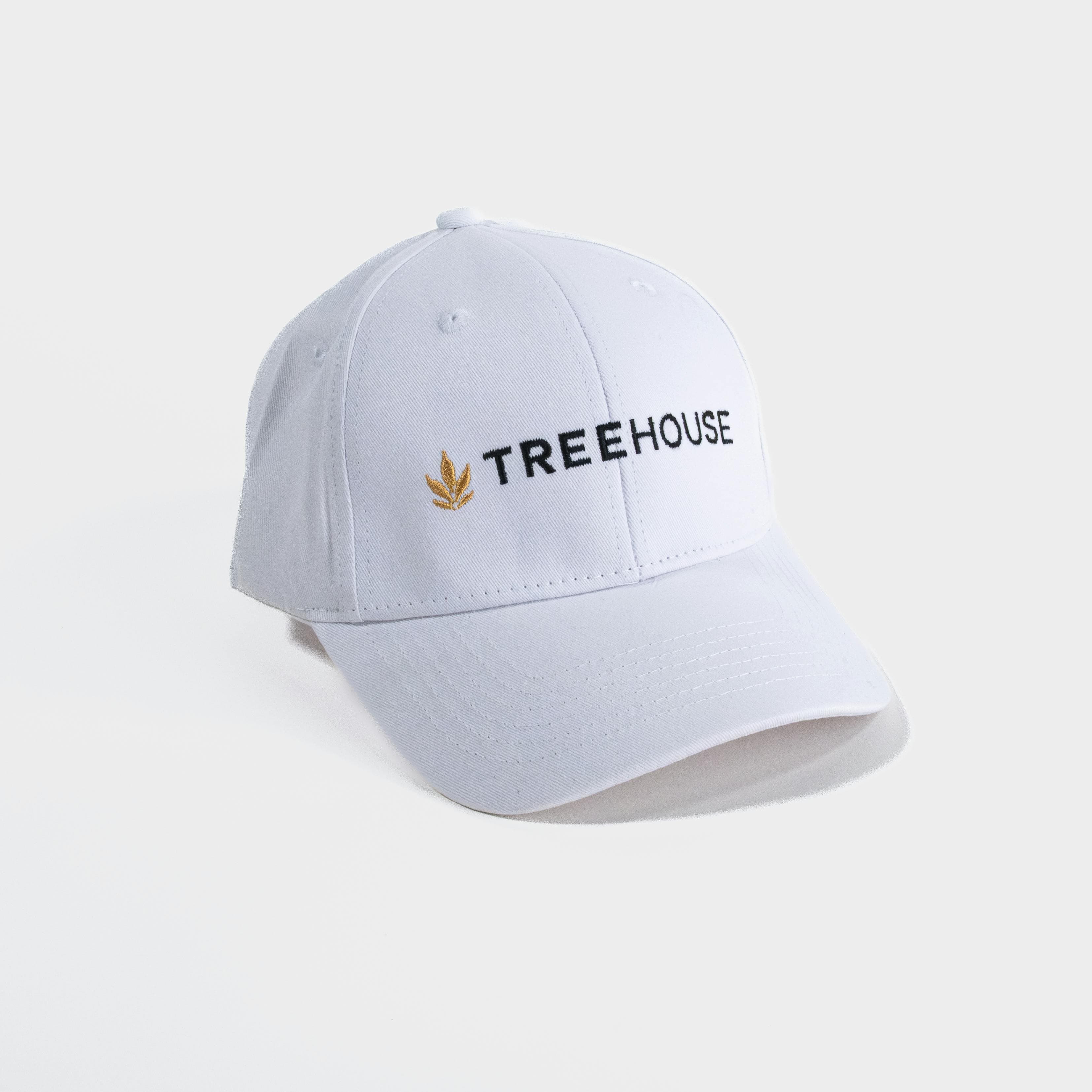 Treehouse Dad Hat White - Treehouse Cannabis