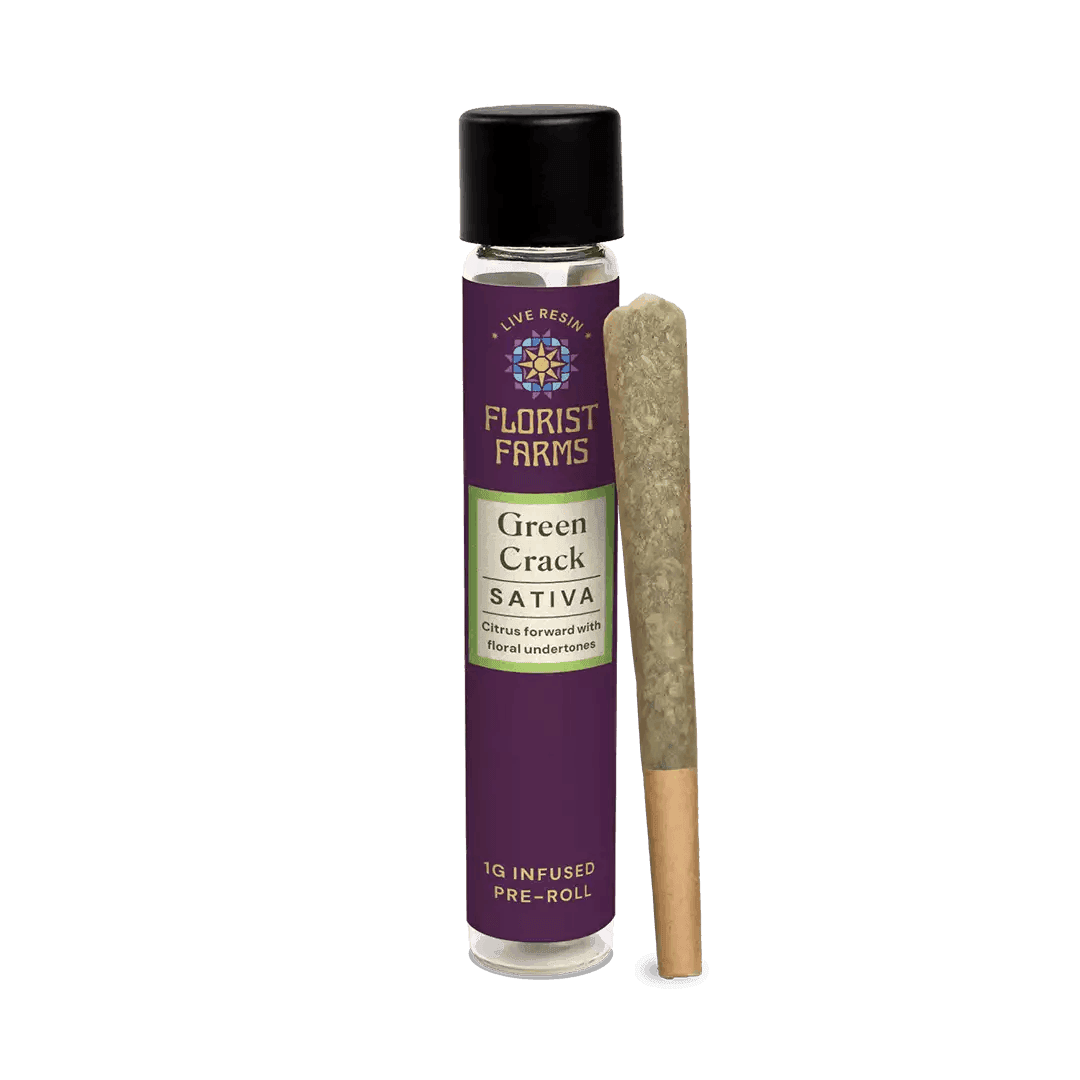 Green Crack •  Infused Pre-Roll • 1G - Florist Farms | Treehouse Cannabis