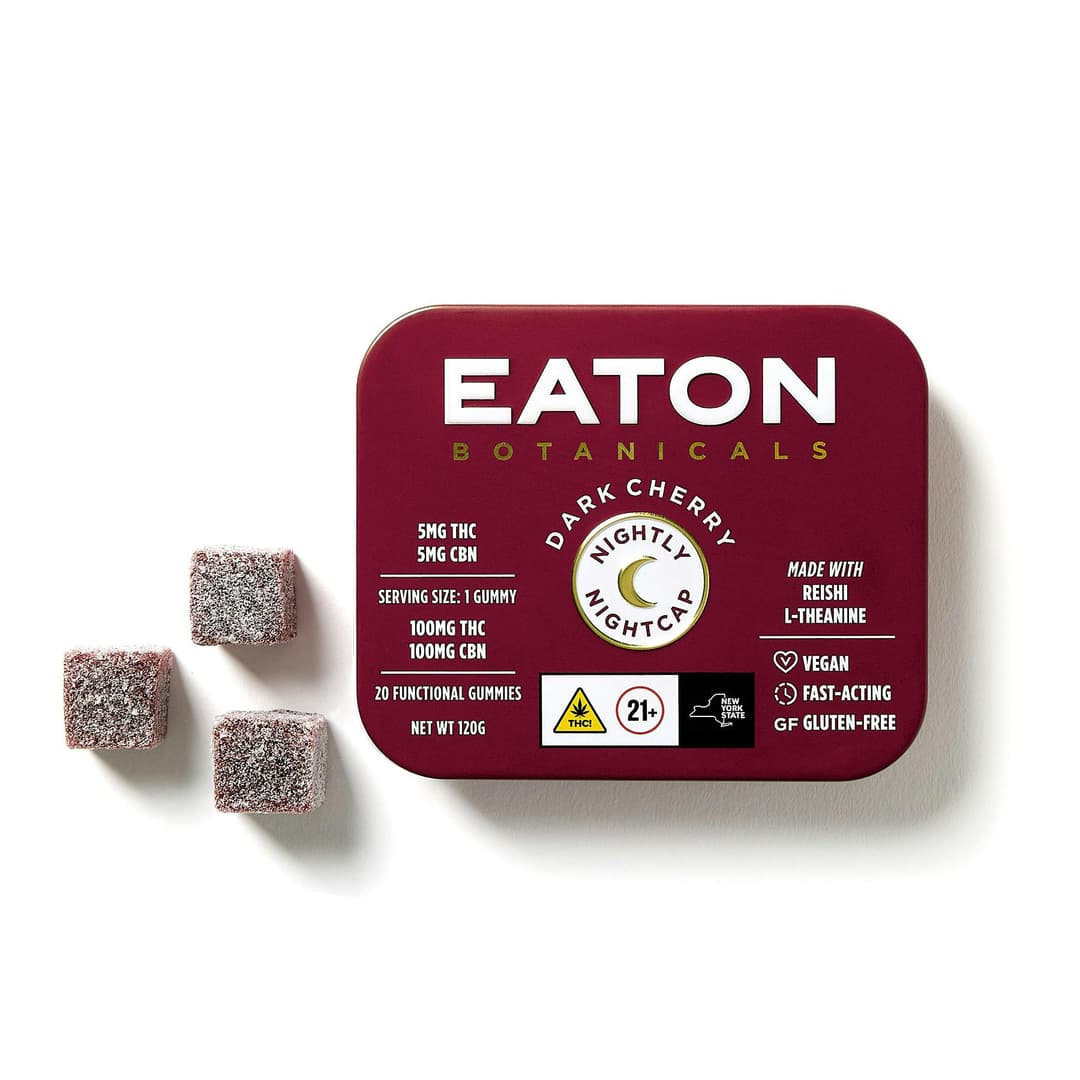 Dark Cherry "Nightly Nightcap" • 20 Pack • Gummies • THC: 100mg, CBN: 100mg - Eaton Botanicals | Treehouse Cannabis