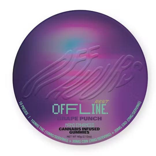 product image for "Offline" Grape 10 Pack Gummies THC: 100mg